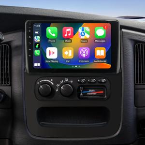 Car Radio for Dodge RAM 1500 2500 3500 2002 2003 2004 2005 Radio Replacement Android Auto Car Play GPS Navigation Vertical Screen Tesla Style with DSP in Dash Headunit 1080P Backup Camera