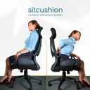 SitCushion Ergonomic Seat Cushion for Sciatica & Tailbone Pain Relief – Extra Large Memory Foam Office Chair Cushion for Long Sitting, Orthopedic Coccyx Cushion for Desk Chair, Car & Wheelchair(Black)