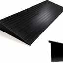 Threshold Ramp for Doorways 2.4" Rise- Odorless Indoor Entry Ramp- Non-Slip& Cuttable Handicap Ramp for Wheelchairs, Robot Vacuum Cleaners, Scooters, Strollers- Black- 2.4″Rise (31.5″×9.9″) with Lip