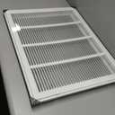 24" W x18 H Stamped face Steel Filter Return Grille White Powder Coating with Frame Overall Outside Dimension 26.6"x20.6"