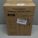 264GPH Canister Filter, 4-Stage External Aquarium Filter Ultra-Quiet Water Circulation Cleaning Machine with Media for Fish Tanks and Aquariums Up to 75 Gallons (264GPH) (Black)