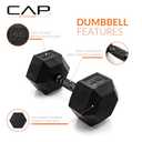 CAP Barbell Coated Hex Dumbbell Weight | Multiple Options (40 lb)