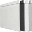 Cordless Blackout Roller Shades for Windows, Linen Texture Blinds with Valance, Pull Down Room Darkening Thermal Insulated UV Protection Shades for Home and Office (Beige, Custom Size)