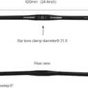 Mountain Bike Road Bike Handlebar Aluminum Alloy Flat Bar Riser Bar 25.4mm600mm & 31.8mm620mm(Flat Bar 31.8mm620mm)