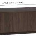 Henn&Hart 48" Modern Coffee Table, Rich Brown, 20" Square Side Table