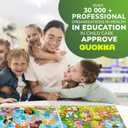 QUOKKA Puzzles for Toddlers 3-5 Shimmer 4-Pack 30 Pieces Puzzles for Kids Ages 2-4 - Fairy Tale Jigsaw Set with Princess Unicorns for Kids 4-6 Years, Gift for 3 Year-Old Boy Girl, FSC Certified Toy