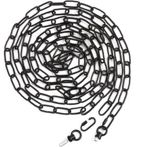 15ft Heavy Duty Chain for Light Fixture, Pendant Light Extra Chain Permits Installation of Chain-Hung Fixtures on High Ceilings with Max Fixture Weight of 65 Pounds, Black, L0460