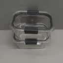 Rubbermaid Brilliance BPA-Free Food Storage Containers, Medium Deep, 4.7 Cup, 2-Pack, Airtight & Leak-Proof, Microwave & Dishwasher Safe