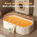 Foldable Baby Bathtub, Collapsible tub for Kids, Small Bathtub for Bathing, Portable Bathtubs for SPA Tub, Easy Storage for Small Spaces, Effortless Folding Bathtubs (Green)