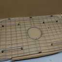 Sink Protector Grid 26-1/16" x 14-1/16", Centered Drain with Corner Radius 3-1/2" for Kitchen Sink Centered Drain with Corner Radius, 304 Stainless Steel Material