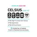 CELSIUS OASIS VIBE Sparkling Prickly Pear Lime, Sugar Free Energy Drink, 12 Fl Oz (Pack of 12)