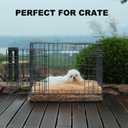 Bedfolks Plush Waterproof Dog Crate Bed, Removable Washable Cover, Faux Fur, Fluffy Kennel Bed 23"x18", Camel