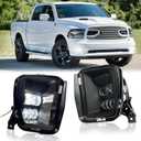 Fog Lights Led Fit for 2013-2018 Ram 1500 & 2019-2021 Ram 1500 Classic Pickup Truck Clear Lens Front Bumper Driving Lamp (black)