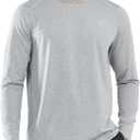 NORTHYARD Men's Long Sleeve Running Shirts Quick Dry Athletic Workout Gym Sun Protection UPF 50+ Shirt Hiking Swim Rash Guard (Greyheather, M)