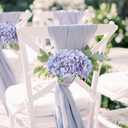 IPOPU Hydrangea Silk Flowers 10pcs Gradient Blue Purple Hydrangea Artificial Flowers Fake Flowers for Outdoor Baby Shower Wedding Centerpiece Table Decorations (Gradient Blue Purple)