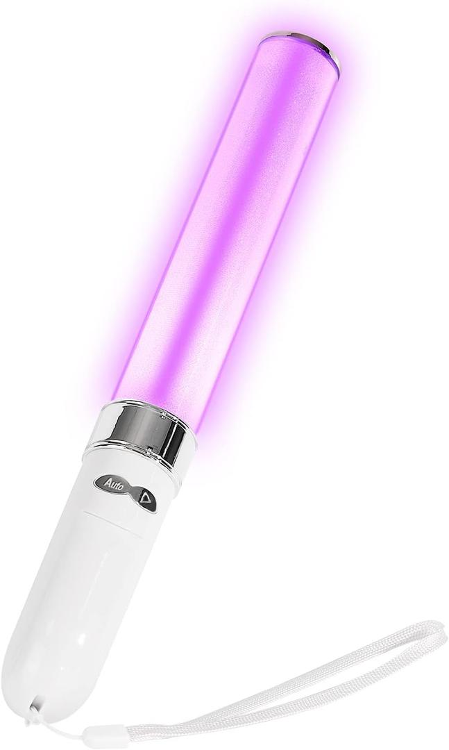 Reusable LED Glow Sticks(6 Pack) with 15 Multicolor, Manual and Automatic Mode, Equipped with AAA Battery Powered LED Sticks, Concert Glowsticks, Raves, Emergency, (15+ Years Old)