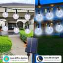 Joomer Solar String Lights Outdoor, 65FT 100LED Globe String Lights 8 Lighting Modes, Waterproof Solar Powered Patio Light for Garden Yard Porch Wedding Party Outdoor Decor (White)