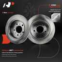 A-Premium 10.94 Inch (278mm) Rear Solid Disc Brake Rotors, 2-Pack | Compatible with Chevy and Buick Models - Allure 2008-2009, Impala 2006-2010, Monte Carlo 2006-2007