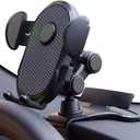 360Rotatable Instrument Panel Clip Car Phone Holder, Multifunctional Adjustable Mount for All Mobile Phones (Collet-Black)