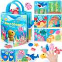 hahaland Ocean Busy Book for Toddlers 1-3, Montessori Toys Sensory Activity Busy Board, Travel Toy for 1 2 3 Year Old Boys Girls, Educational Fine Motor Skills Learning Toy, Toddler Birthday Gift