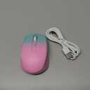 PEIOUS Wireless Mouse Jiggler - LED Wireless Mice with Build-in Mouse Jiggler Mover, Rechargeable Moving Mouse for Computer with Undetectable Random Movement Keeps Computer Awake - Gradient Pink