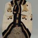 Small Dog Sweaters Cute Bear Dog Cardigans Clothes for Small Medium Dogs Boy Girl Puppy Cat Knitting Cardigan Outfits Dogs Autumn Coats Warm Pet Doggy Clothes Soft Knitwear Apparel (Beige,M)