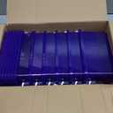Bornerwhite 6 Pack 4 Quart Colorful Plastic Storage Bins with Lids Stackable Storage Bins with Latching Lids Handle Clear Colored Storage Organizer Bins for Home Office Pantry Containers(Purple)