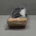 Small Plastic Storage Bins with Bamboo Lids 5.2qt Stackable Box Basket Pantry Decorative Containers Cute with Lable for Organizing Desktop Closet Office Black of 6 packs 10 * 7.2 * 4.1'