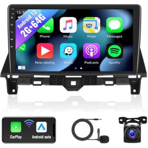 SIXWIN Android 13 Car Stereo for Honda Accord 2008 2009 2010 2011 2012 2013 10.1 Inch Touch Screen 2G+64G CarPlay Android Auto Car Radio Bluetooth GPS Navigation HiFi WiFi FM SWC Backup Camera MIC (P1-2G+64G)