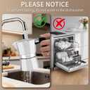 Mongdio Stovetop Espresso Maker Moka Pot, Stove Top Cuban Coffee Maker, Italian Greca Mocha Pot, 6 Espresso Cups, 10 oz - Silver