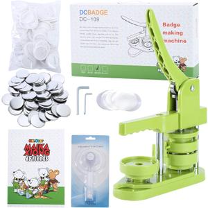 Button Maker Machine 58mm (2.25 in) Installation-Free, DIY Button Pin Maker Machine, Badge Punch Press with Free 100pcs Badge Supplies & Pictures & Circle Cutter & Magic Book