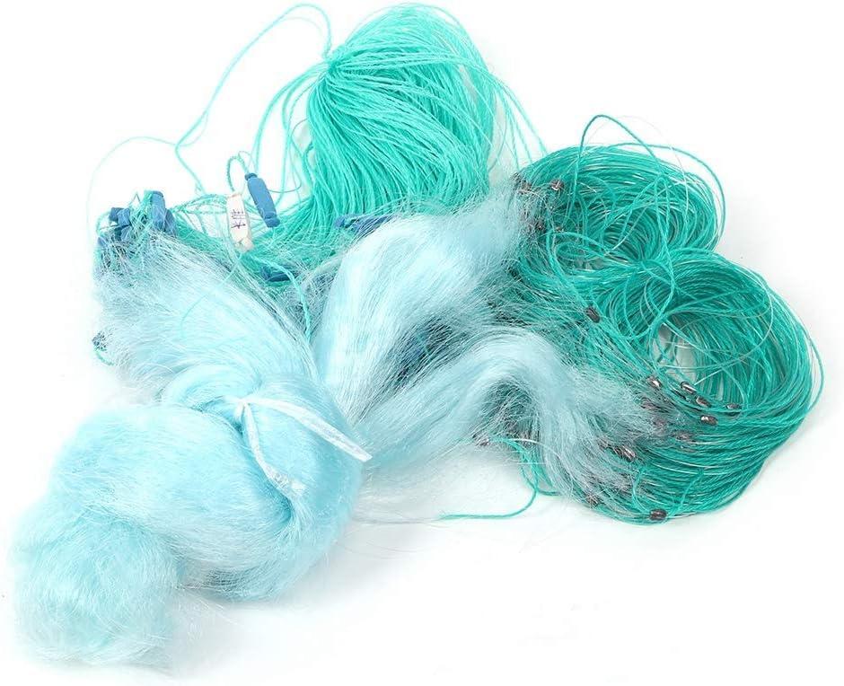 Fish Net, 50m Length 1.5m Height 3 Layers Heavy Fishing Net with Fishing Accessories3 Finger/4 Finger(4 Finger)