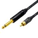 WORLDS BEST CABLES 35 Foot  TS to RCA Cable  Gotham GAC-1 Ultra Pro Low- Capacitance Instrument Cable & Neutrik NP2X-B & Amphenol ACPL-CBK Gold Plugs - Custom Made