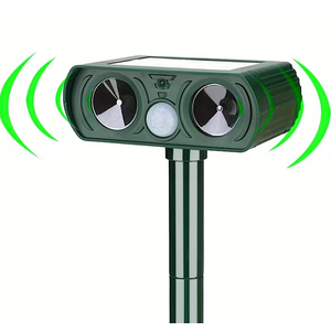 2pc Solar- Soundwave technology Pest Repellent Device with Motion & Solar Panel - Outdoor Animal 