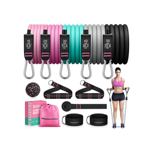 RENRANRING Resistance Bands for Working Out, 150LBS Exercise Bands, Workout Bands, Resistance Bands Set with Handles for Men Women, Legs Ankle Straps for Muscle Training