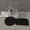 Premium Apothecary Jar - Large Clear Plastic Container with Rustproof Stainless Steel Lid for Laundry/Kitchen/Bathroom (Black), 3 Pack, Round Containers: 6.5" × 6.5"

Rectangular: 7" × 4.5" × 4"