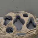 Couch Cup Holder Pillow, Octagon Caddy for Coffee, Phone, Remote - Drink Holder Tray for Bed, Car, Sofa, Table (Light Brown)