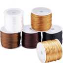 PH PandaHall 192 Yards 1mm Satin Rattail Cord Nylon String Cord Silk Cord Chinese Knotting Cord for Braided Necklace Friendship Bracelet Macram Dream Catchers Braid Hair Jewelry Making 6 Colors