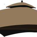 Ontheway Replacement Canopy Top for Lowe's Allen Roth 10X12ft Gazebo #GF-12S004B-1 (Brown)