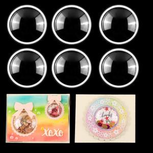 20Pcs Shaker Cover Slim Clear Plastic Circle Shaker PouchesCircles 2-1/2" Diameter for Shaker Cards,Dimensional Shaker Domes Shaker Window Blister for Paper Crafting Card Making Arts Projects Crafts
