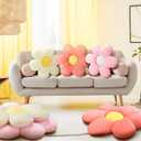 Sratte 3 Pcs Flower Pillows Flower Shaped Throw Pillows Cute Daisy Plush Pillow Decorative Floor Pillow Seat Cushion for Bedroom Home Sofa Chair Couch Decor(Vivid Colors,16")