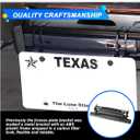 Car License Plate Holder, Universal Adjustable License Plate Frames, Stainless Steel Car Tag Holder with Screws and Nuts, Carbon Fiber Front License Plate Mount Bracket
