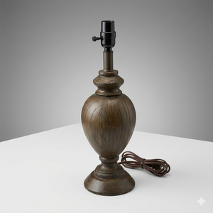 Vintage Lions Head Metal Lamp 18 Inch