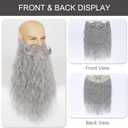 Yan Dream Long Curly Wizard Beard Men Full Fake Beard and Handlebar Mustache Cosplay Costume Facial Hair