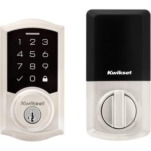 Kwikset SmartCode 270 Keyless Entry Electronic Touchpad Deadbolt Door Lock with Auto-Lock, Custom User Codes, Advanced Security in Satin Nickel Traditional