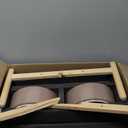 Ceramic 8.2inch Raised Dog Bowl with Stand for Large- Breed Dogs, Pet Food and Water Feeder (Double Bowl with Stand - Brown Coffee)