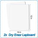 10 x 2 PC Small White Board Dry Erase Classroom Pack Boards 9" x12Personal Whiteboards for Students Teachers Lapboards