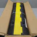 Happybuy 3 Pack of 2 Channel 11000lbs per Axle Capacity Protective Wire Cord Ramp Driveway Rubber Traffic Speed Bumps Cable Protector
