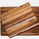 Teakhaus Teak Wood Cutting Board Set of 2 - Essential Trio Small, Medium and Large Teak Cutting Boards- Reversible, Edge Grain, Knife Friendly - FSC Certified