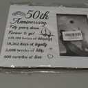 AKFVNSFK 50th Anniversary Picture Frame, 50th Anniversary Wedding Gifts for Parents Couple, Fifty Years Down Photo Frame for 4 x 6 Inch Photo